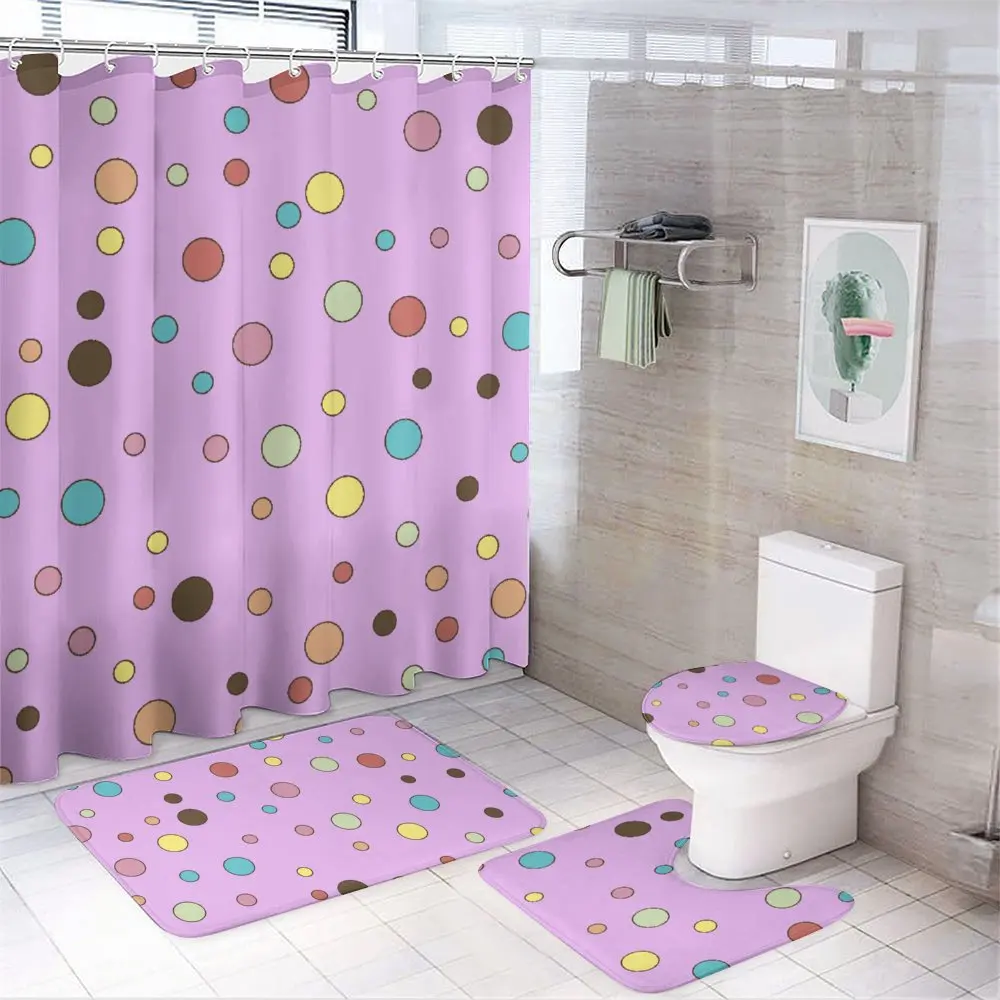 

18 Pcs Bathroom Accessories Sets with Shower Curtain, Toilet Lid Rug, Contour Mat and Bath Mat
