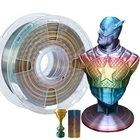 Нить для 3D-принтера Rainbow Silk PLA, 1,75 мм, шелковистый, насыщенный блеск, материал для печати s, разноцветный материал для печати Ramdon, 1 кг500 г250 г