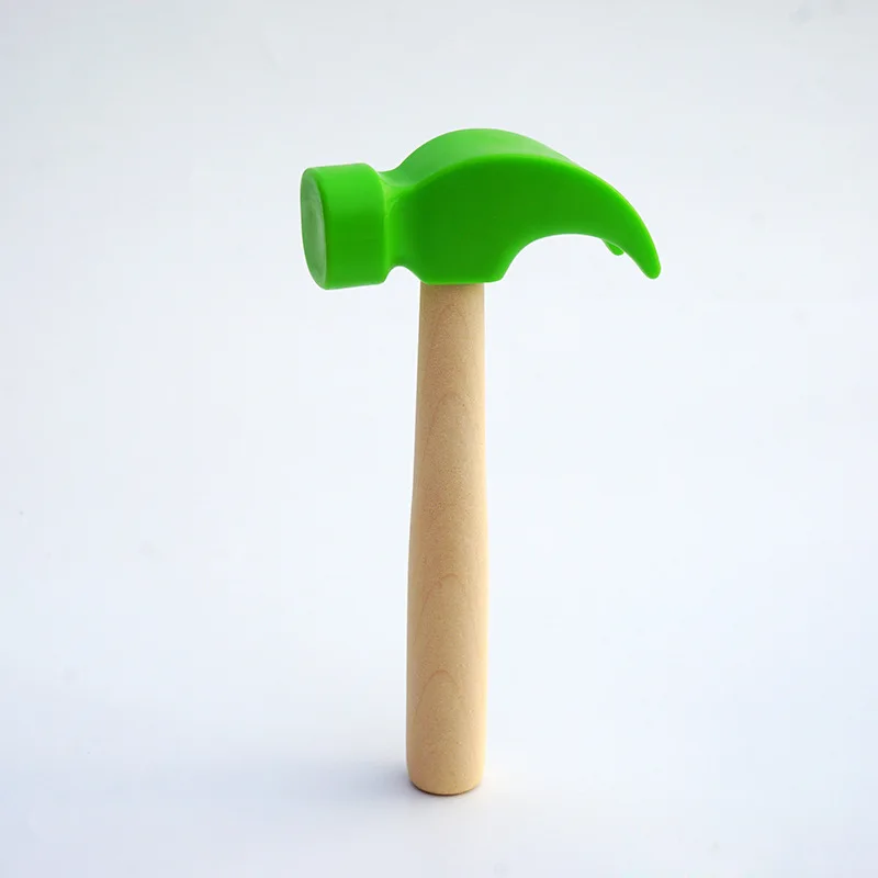 

Детский имитационный молоток с деревянной ручкой, твердый молоток, игрушка, инструмент для ремонта, мини-деревянный молоток, твердый полипропиленовый пластик, сверхпрочный