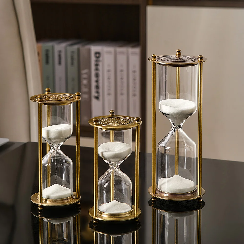 

10/15/30/60 Min Retro Decorative Frame Home Living Room Office Desktop Decoration Metal Empty Sandglass Holder Sand Clock Timer