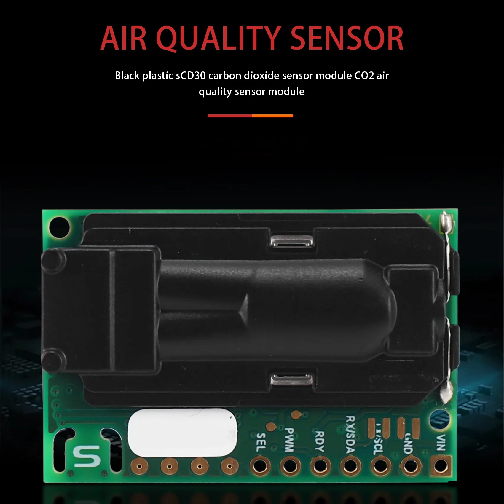 Модуль датчиков качества воздуха SCD30 для измерений CO2 и RH/T I2C Modbus PWM