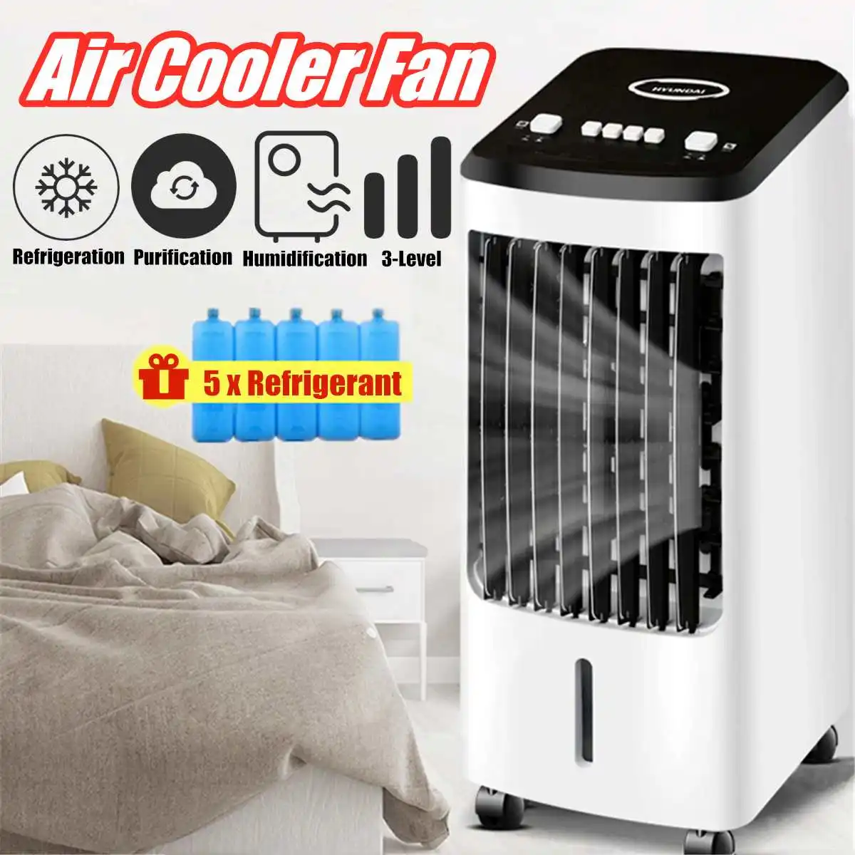 

70W Portable Air Conditioner Conditioning Fan Humidifier Cooler Cooling 220V Air Conditioner Timed Cooling Fan Humidifier+Gift