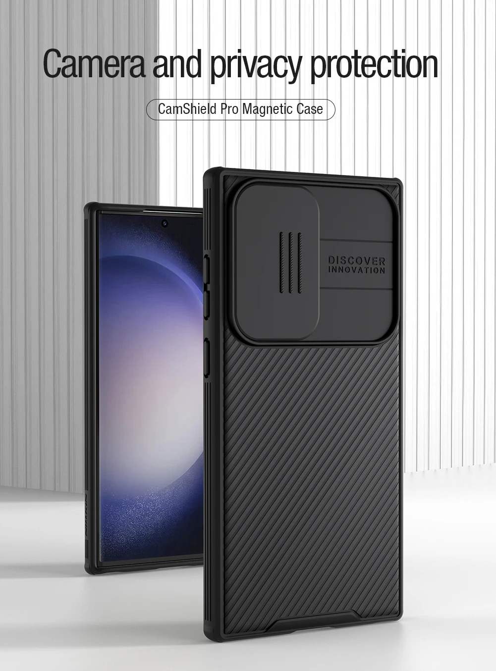 Nillkin for Samsung Galaxy S23 Ultra, CamShield Pro Magnetic Casewith Slide Camera Cover Protector PC+TPU Cover