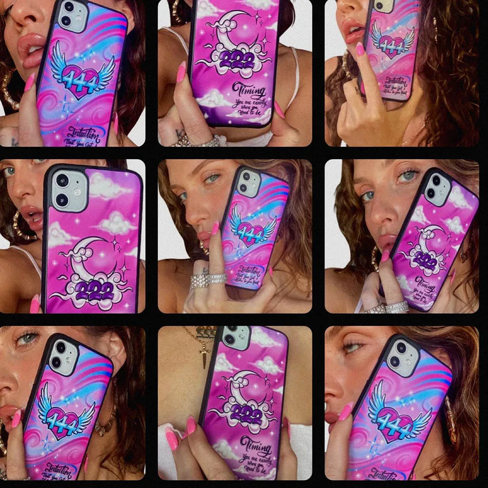 Модный чехол для телефона серии Angel Number Iphone 14 13 Mini 11 12 Pro Max 7 8 Plus X Xs XR PC