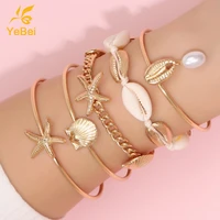 5pcs gold bracelets for women 2022 summer bracelets pearl luxury bracelet women girls items free shipping gift for girlfriend
