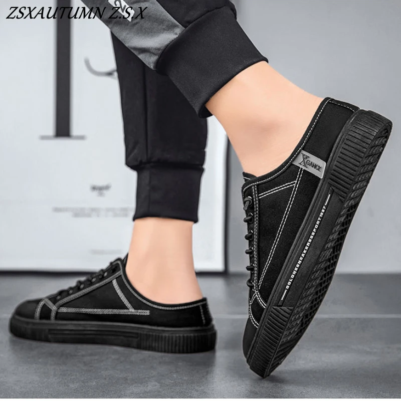 НОВИНКА 2025 года парусиновая обувь мужские летние туфли без каблука повседневная