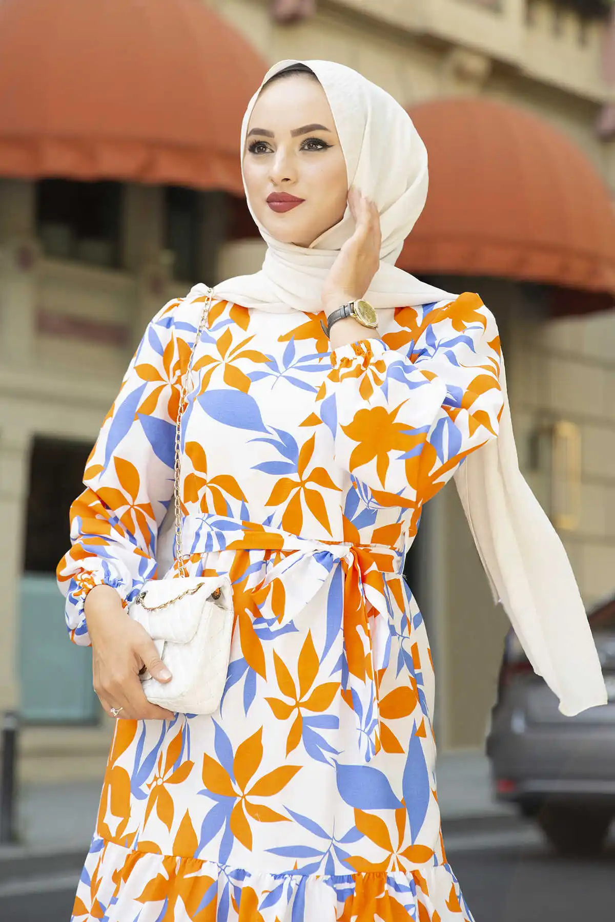 

Новое Модное Длинное мусульманское платье с поясом, хиджаб для женщин, роскошный стильный элегантный высококачественный кафтан, Дубай, Тур...