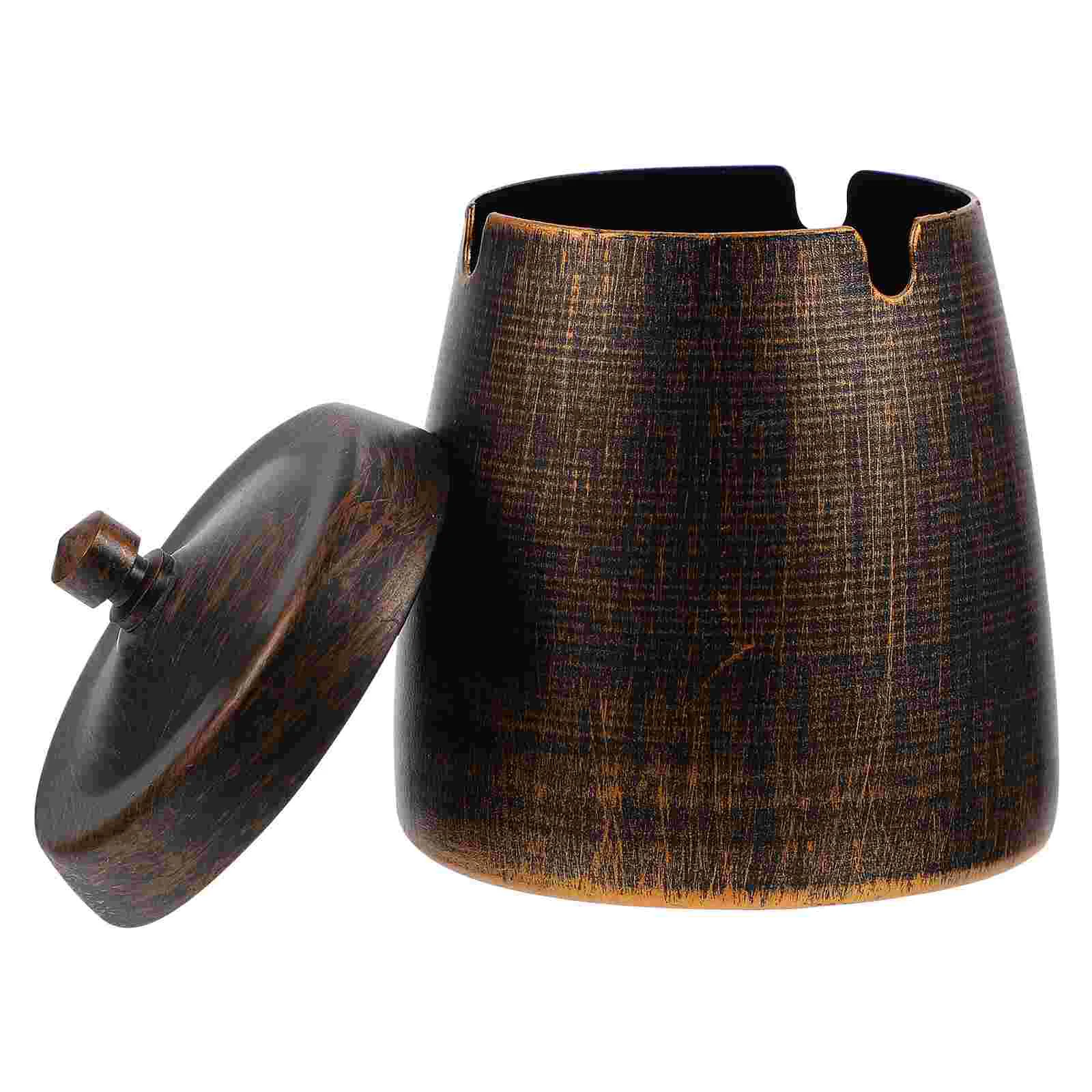 

Ashtray Ashtrays Cigarpatio Ash Gift Smoker Portable Office Home Outdoor Cool Decorative Iron Old Outsidefireproof Indoor