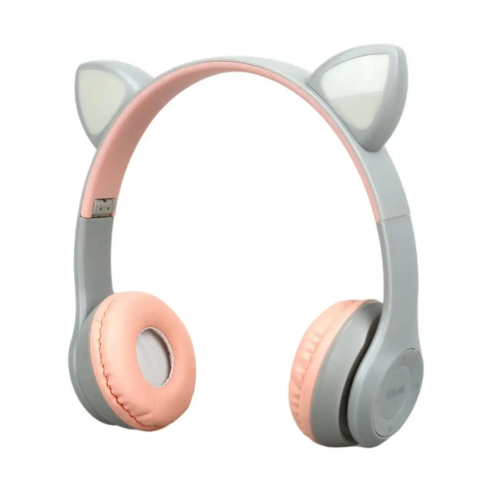

Sport Hifi Sports Headphones Cat Ear Earphones Led Light Headset Bluetooth 5.0 Wireless Bluetooth Headphones Foldable Headset