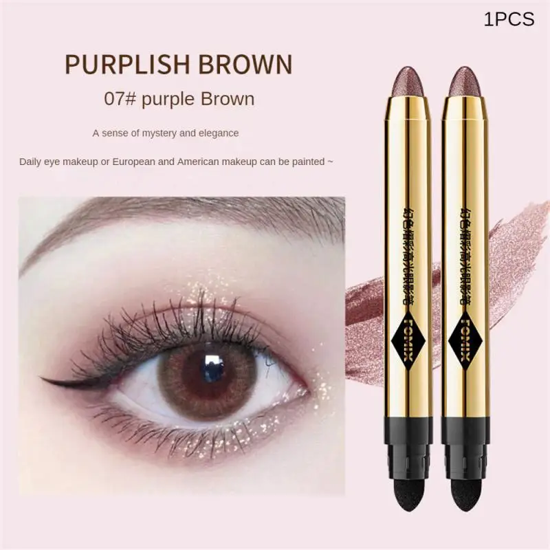 

Strobe Highlighter No Smudge Flash Eyeshadow Pencil Trimming Eye Shadow Stick Eye Makeup Lying Silkworm Pen Double Head Design