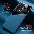 Роскошный автомобильный магнитный держатель кожаный чехол для Realmi Relme Kingdom GT Neo Slim Hard Shockpoof Coque Realme GT Master Explore 5G Fundas
