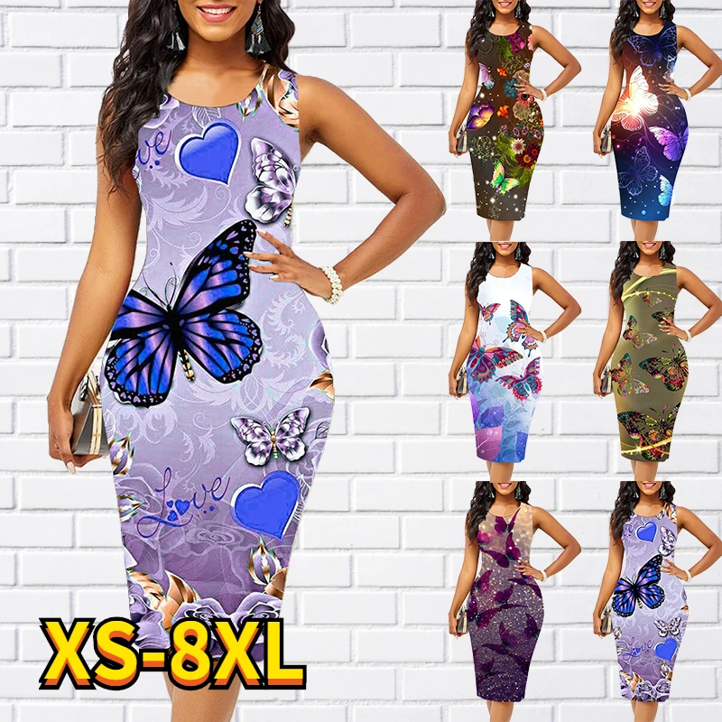 

2022 Women's A Line Dress Knee Length Dress Red black Sleeveless Print dress Spring Summer Casual Daily tops