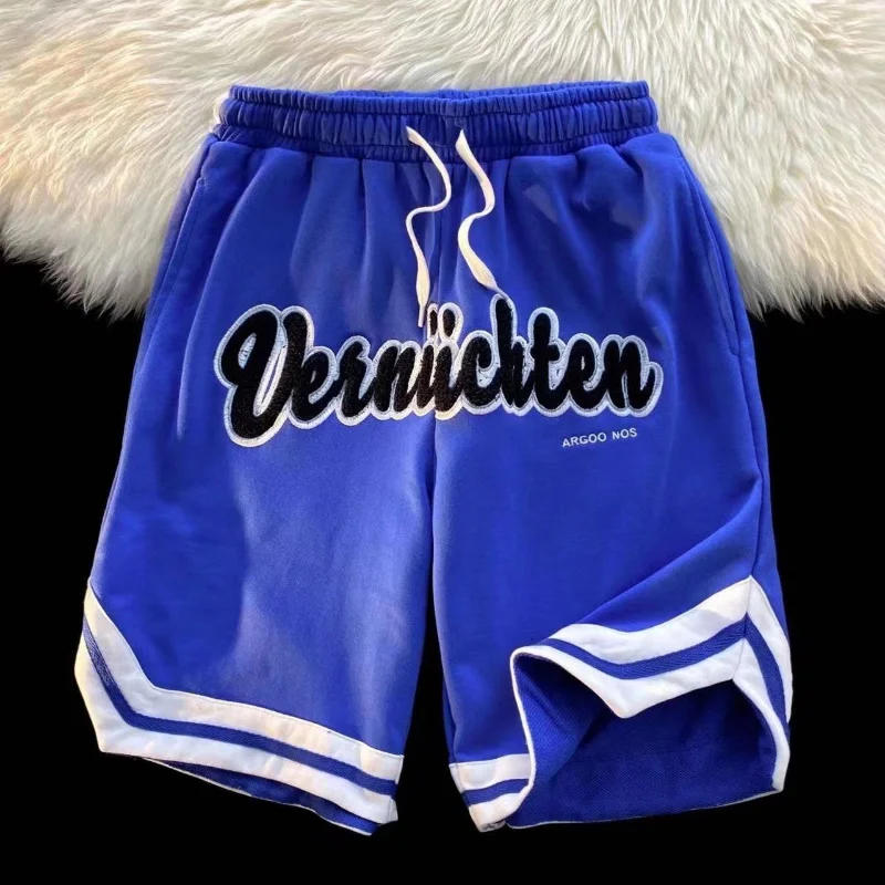 

Мужские модные повседневные спортивные штаны 2023 года, свободные штаны с вышивкой для влюбленных