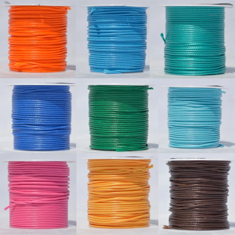 

10m/lot 1mm 20 Color Leather Line Waxed Cord Cotton Thread String Strap Necklace Rope For Jewelry Making DIY Bracelet Supplies