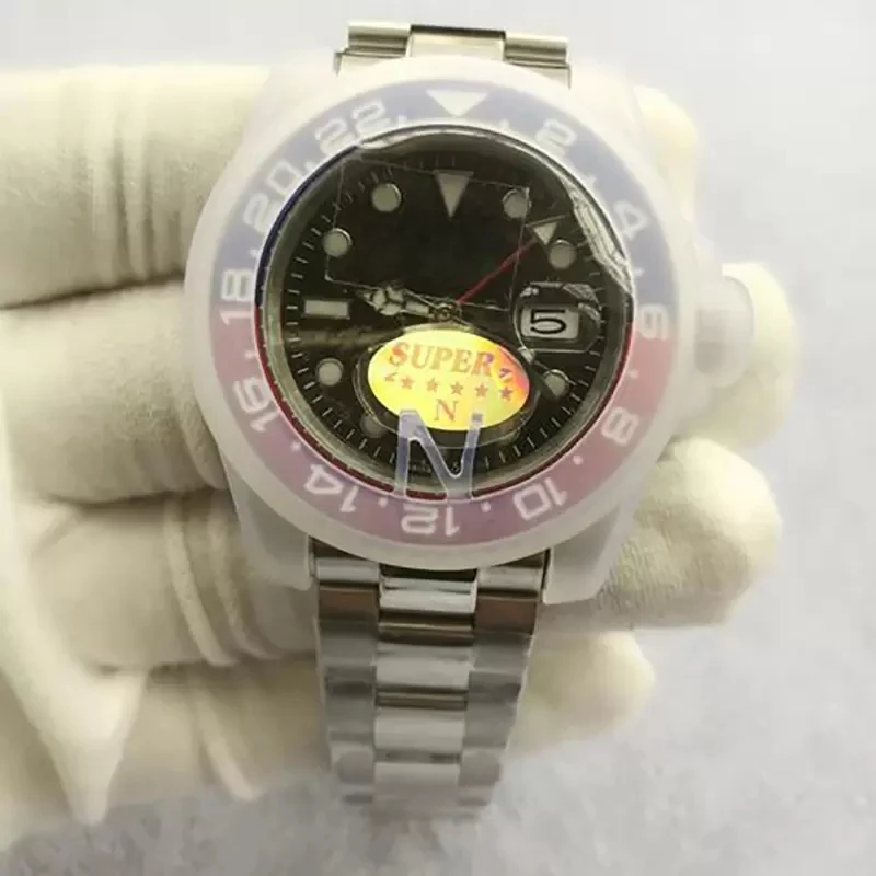 

Мужские часы версии V3 GMT 50 м Водонепроницаемость Asia ETA2813 Move Мужские автоматические механические мужские часы с керамической рамкой и сапфир...