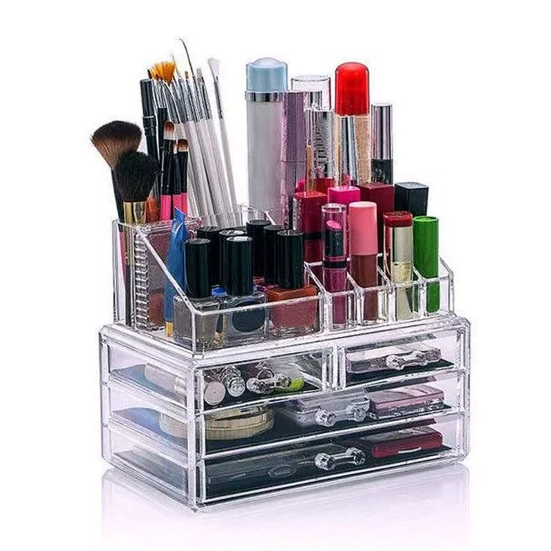 

Makeup Organiser Cosmetic Storage with Drawers Drawer Makeup Holder for Jewellery Organisers Stand with Plastic Organizer