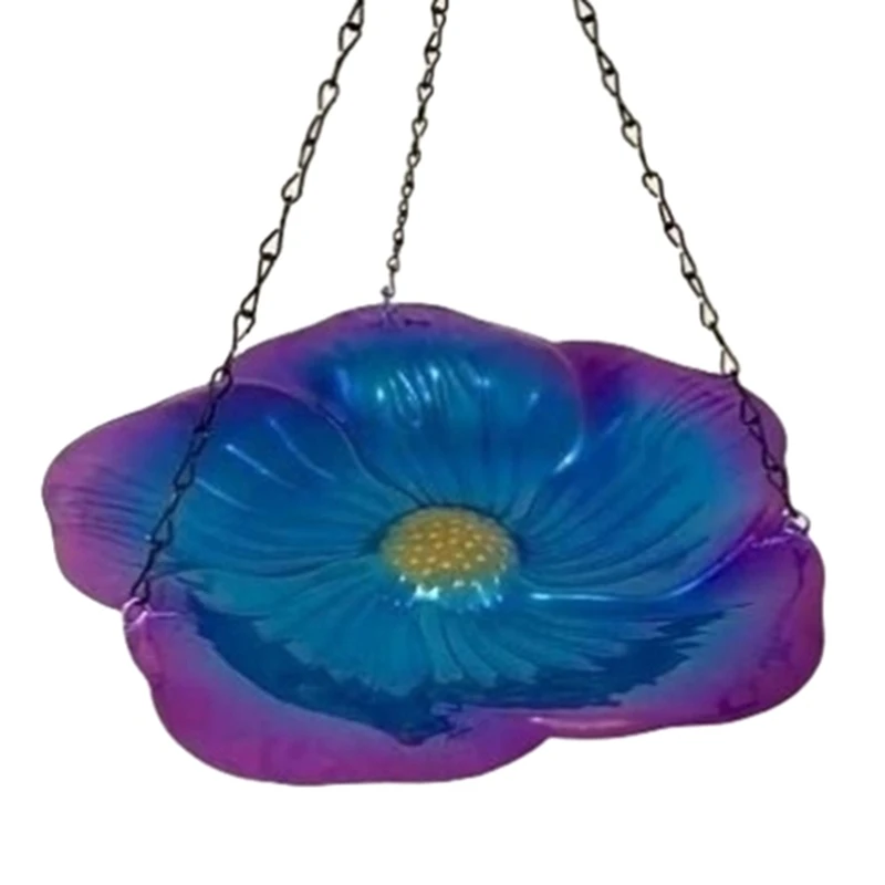 Металлический подвесной поднос для ванной улицы декор сада воды птиц цветочный