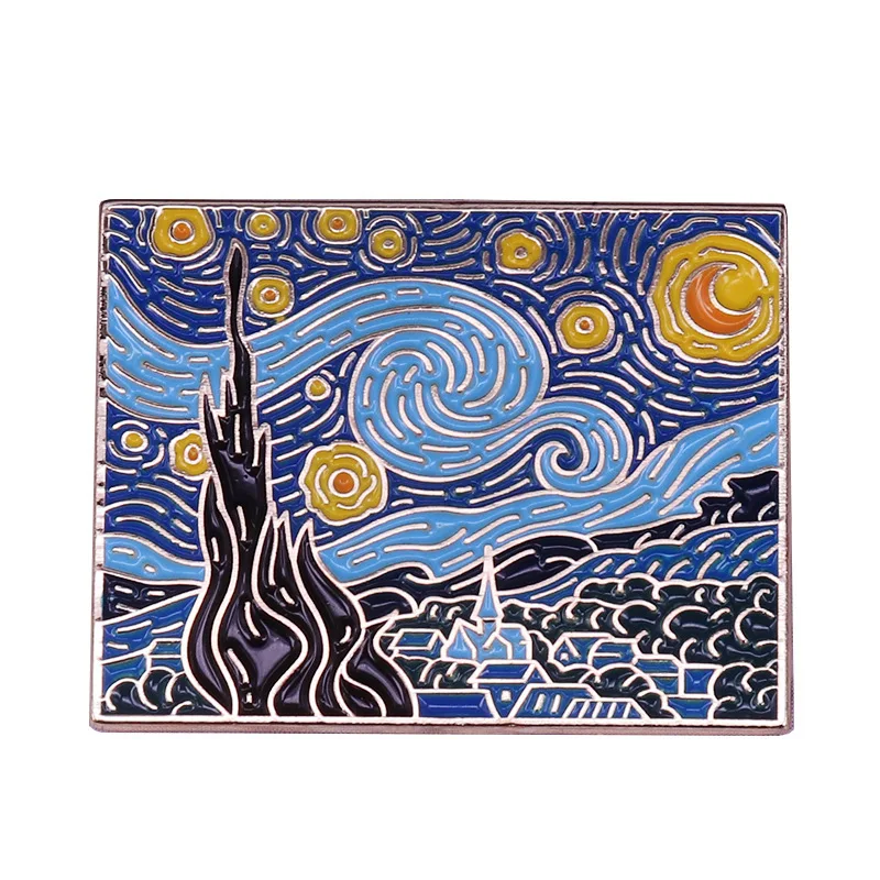 

Van Gogh Starry Night Painter Artist Great CollectionBrooch Metal Badge Lapel Pin Jacket Jeans Fashion Jewelry Accessories Gift
