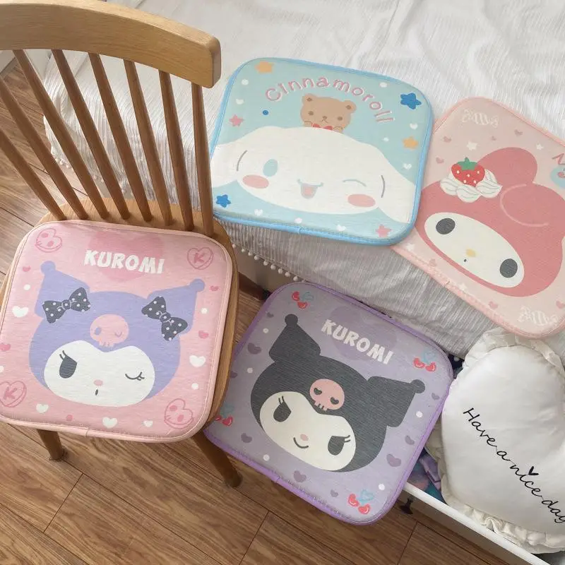 

Kawaii Sanrios Cartoon Kuromi Anime Mymelody Cute Cinnamoroll Creative Printing Student Office Summer Thin Ice Silk Cushion Toys