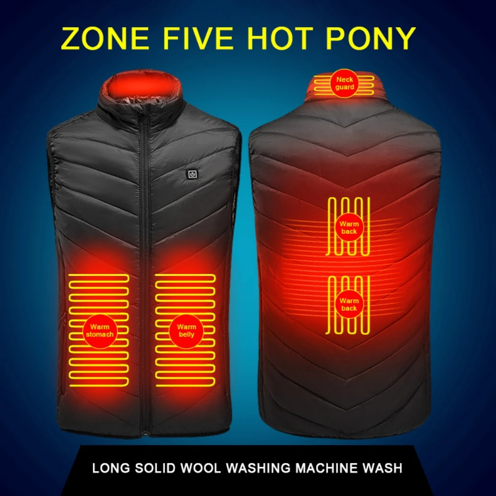 

Men Women Winter Heated Vest Smart USB Charging Heating Jacking Thermal Hunting Vest Winter Heating Waistcoat Clothing
