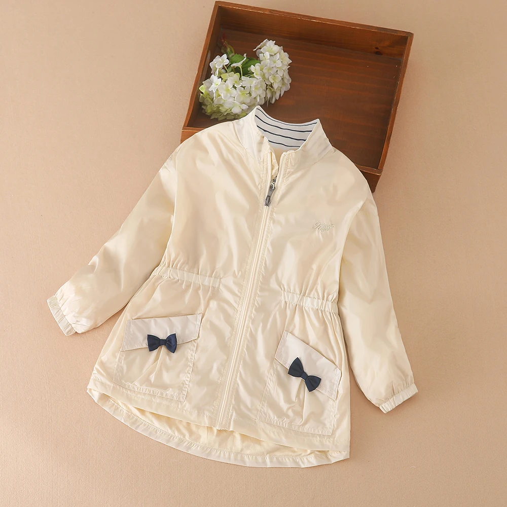 Пальто для девочек демисезонное длинное Детское пальто ветрозащитная куртка