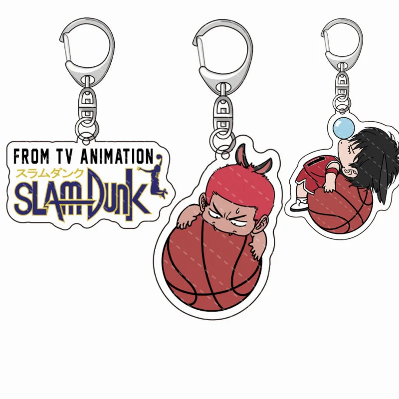 

Sakuragi Hanamichi Ryota Miyagi Anime KeyChain Slam Dunk Men Key Chain for Women Kawaii Figure Acrylic Keyring Pendant Gifts