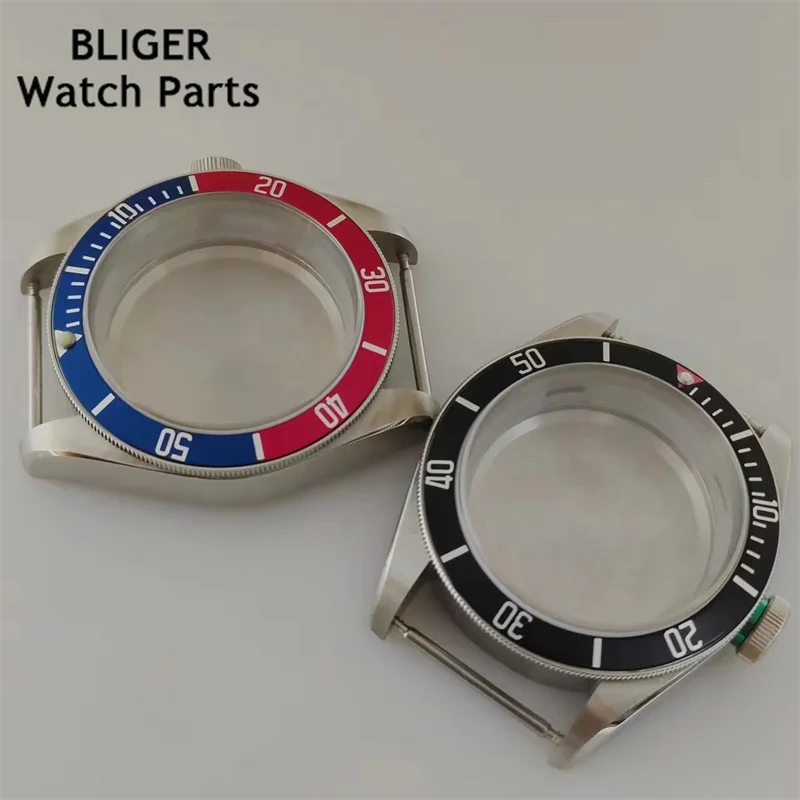 Часы BLIGER из нержавеющей стали серебристого цвета 41 мм для часов NH35 NH36 ETA2824 PT5000 Seagull