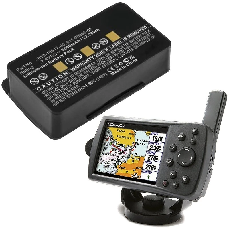 Фото Высококачественная батарея для GPS-навигатора 010-10517-00, 7.4V 3000mAh, для Garmin GPSMAP 378, 478, 495, 276, 276c, 296, 376C, EGM478, 010-00543-00 №4