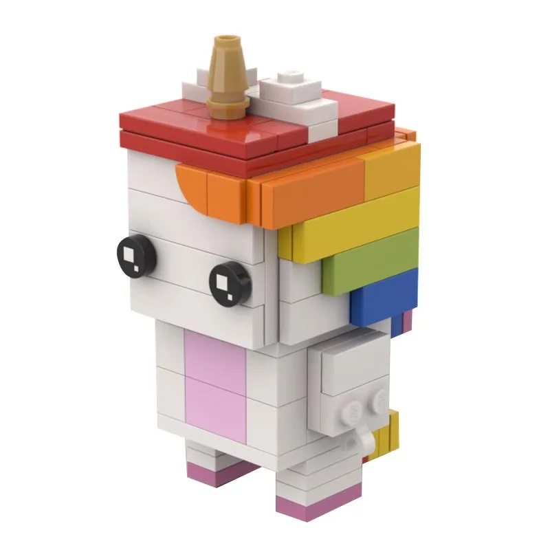 Набор строительных блоков MOC Brickheadz маленькие детали в сборе игрушка единорог