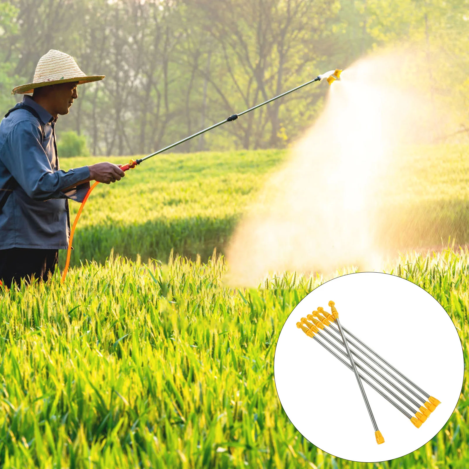 

Sprayer Accessories Stainless Steel Boom Rechargeable Rod Wand Extension Garden Lawn