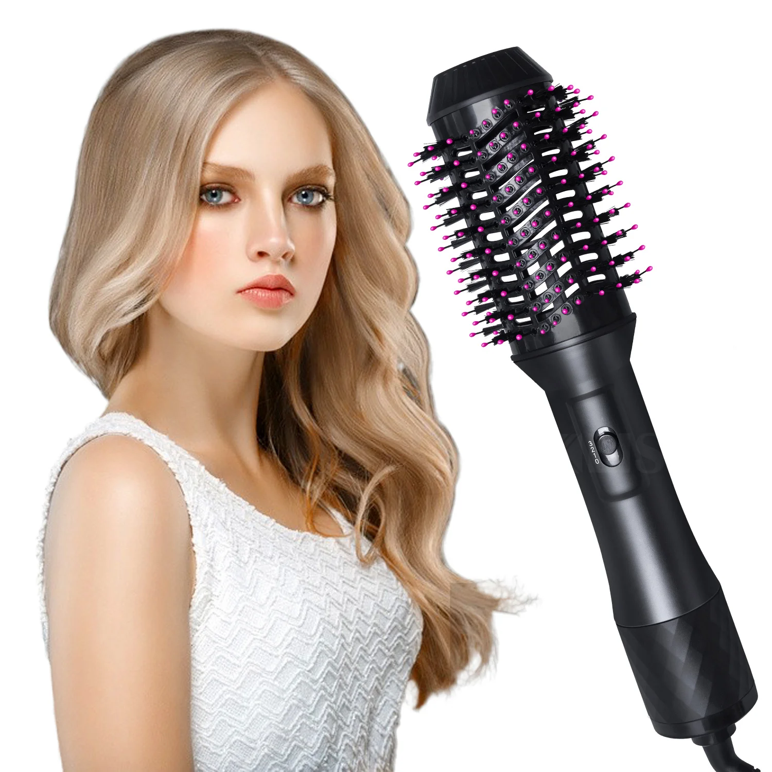 

One Step Hair Dryer Electric Hot Air Brush Multifunctional Negative Dryer brush Negative Ion Generator Hair Straightener Curler