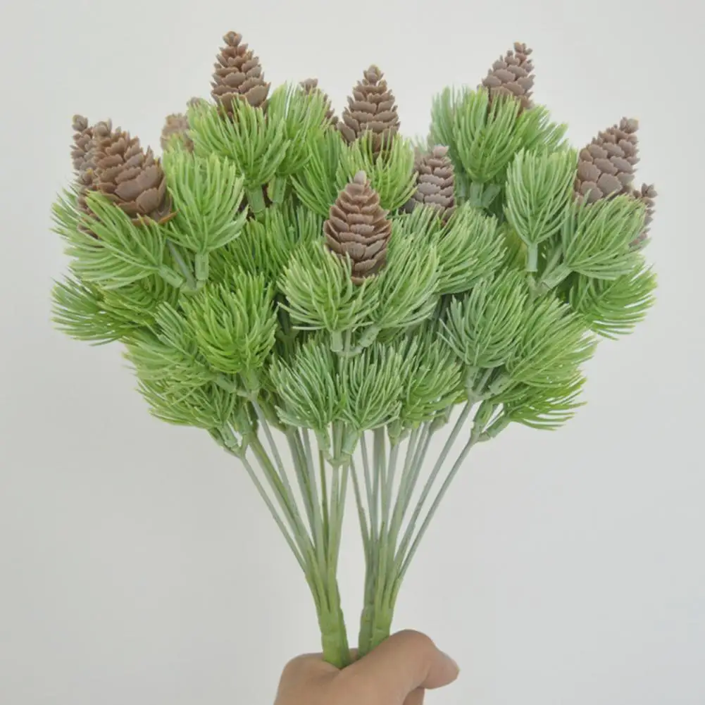 

2 Bouquets Useful Faux Greenery Bushes Bundles Table Centerpieces Arrangements Portable Fake Plant 7-pronged for Home