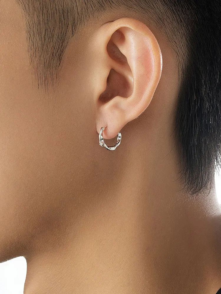 Aci Xicheng стерлингового серебра 925 роскошные серьги Mobius с цирконом мужские