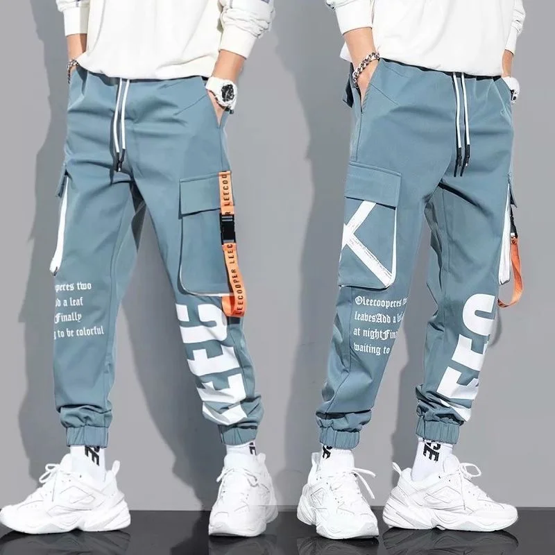 

Hip Hop Cargo Pants Men Streetwear Cotton Joggers Fashion Sweatpants Male Casual Trousers Summer Harajuku Pants Men Women