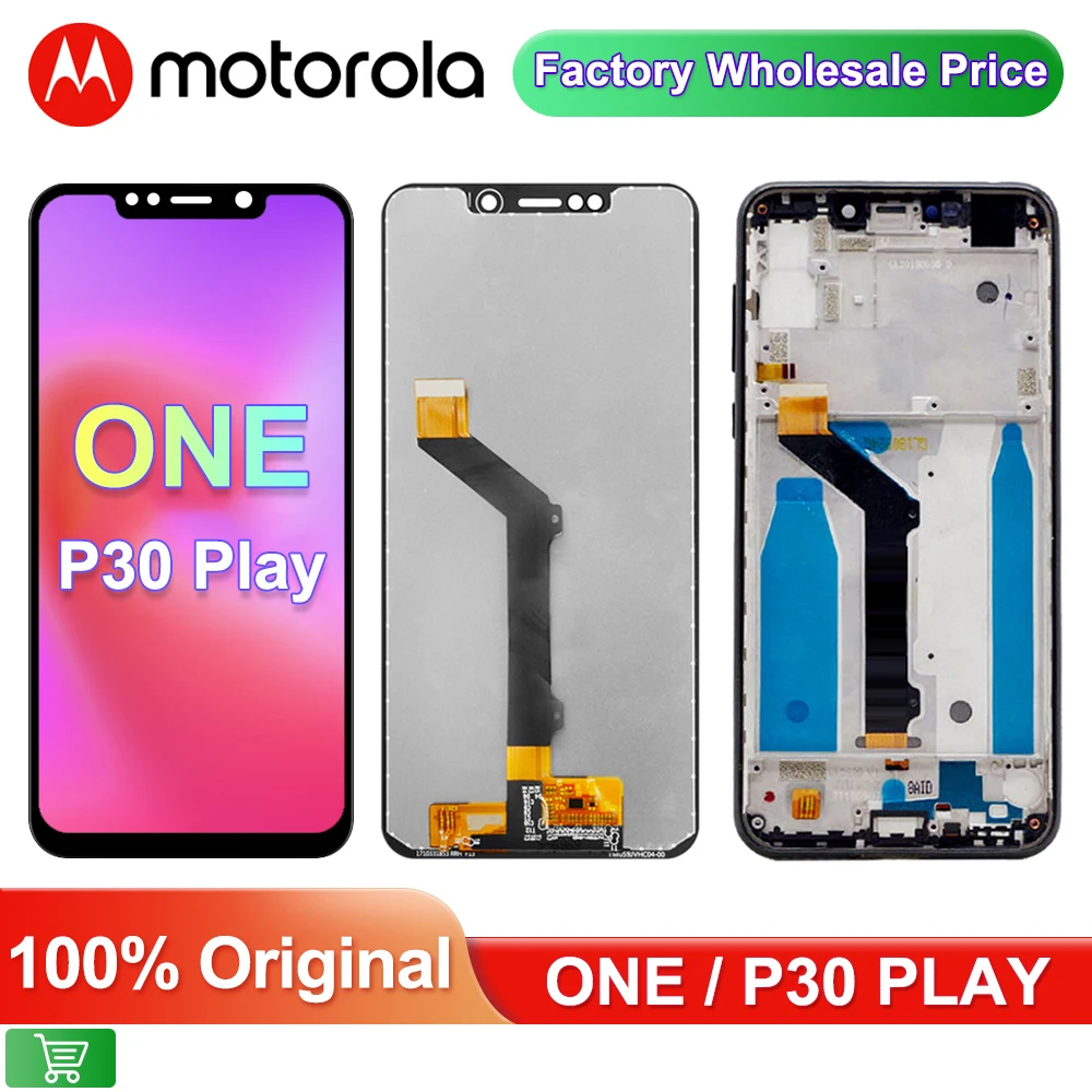Motorola One P30 Play LCD Display 5.9'' Original Touch Screen With Frame Digitizer For  Moto OneXT1941-1 XT1941-3 XT1941-4