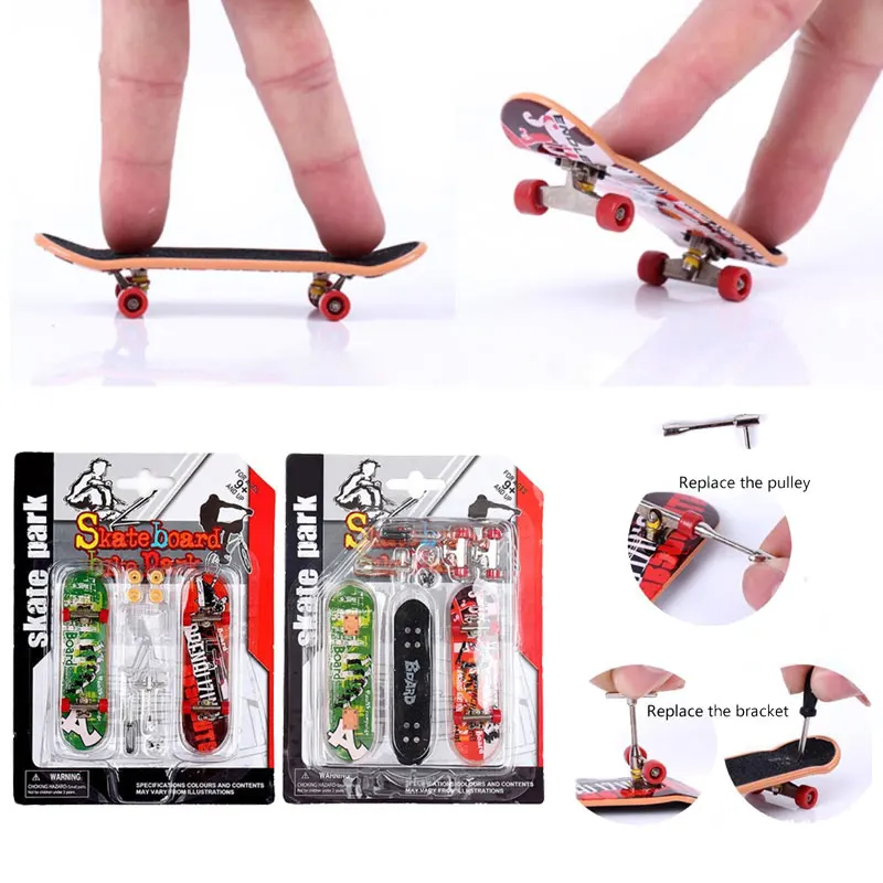 

2Pcs/Set Adults Teenagers Creative Finger Skateboards Assemble Kit Novelty Fidgets Toy Desktop Game Fingerboard for Men Boy Gift