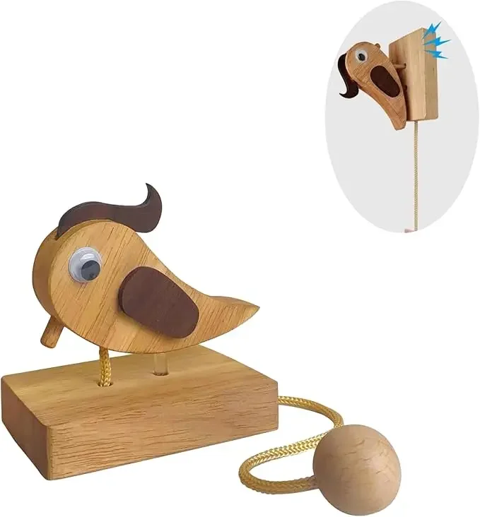 Милый деревянный дверной звонок в форме птицы креативный ручной работы