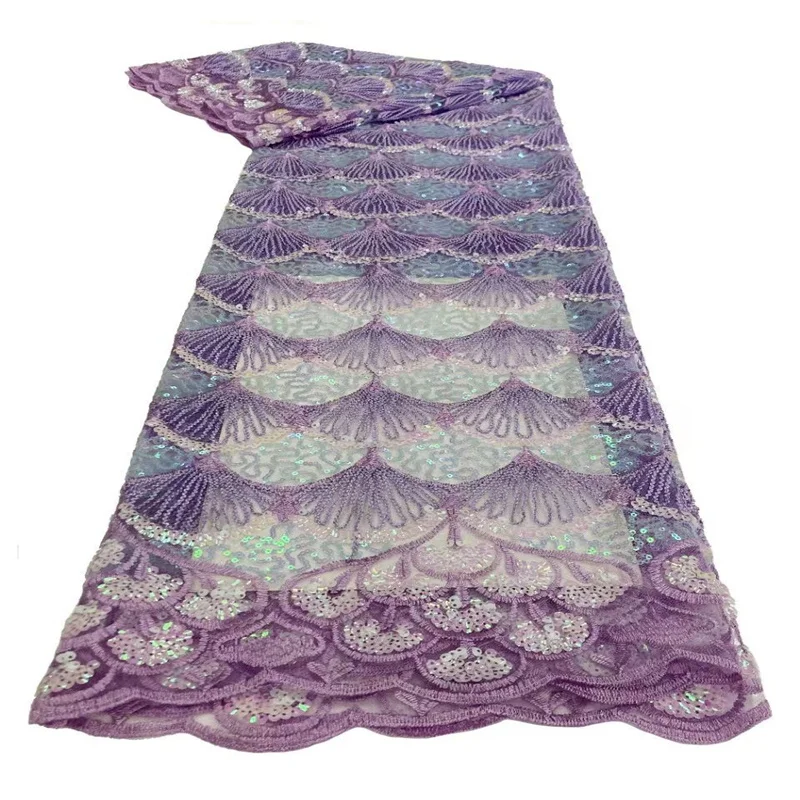

Королевский синий тюль с блестками африканская французская кружевная ткань 2023 фиолетовый высококачественный тюль кружевной материал для свадебного платья в нигерийском стиле