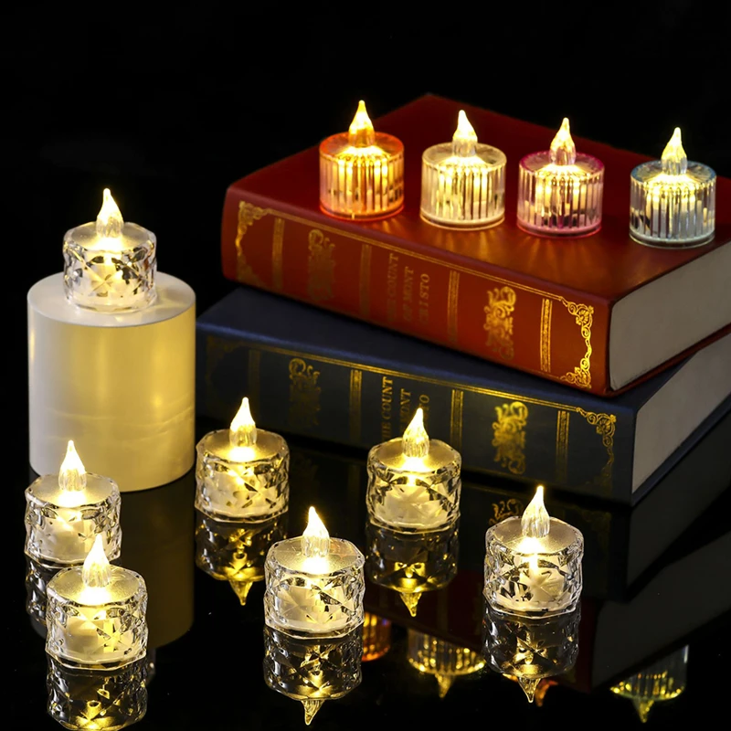 

5PCS LED Candle Lights Flameless Candle Lamp Dinner Decoration Free Battery Operated Romantic Electric Candle for Romantic Room