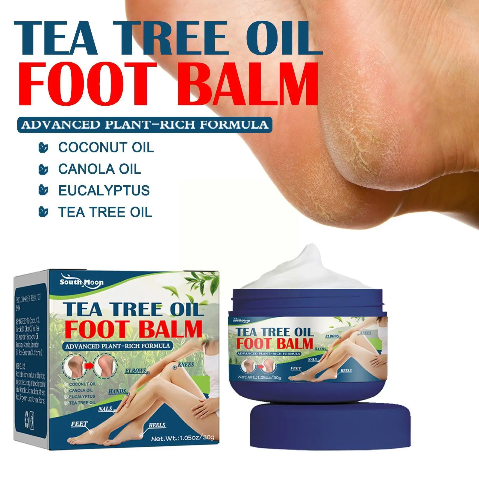 

30g Hand&feet Care Balm Tea Tree Oil Nutrition Care Moisturizing Healthy And Beautiful Skin Shine Cosmetics For Women Skin N9r8