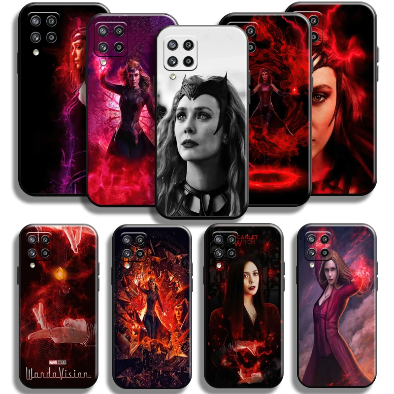 

Marvel Avengers Scarlet Witch For Samsung Galaxy M12 Phone Case Black Carcasa Funda TPU Shell Cases Shockproof Liquid Silicon