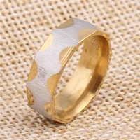 boho style stainless steel gold ring men anillos mujer width 6mm unisex fashion statement jewelry accessories