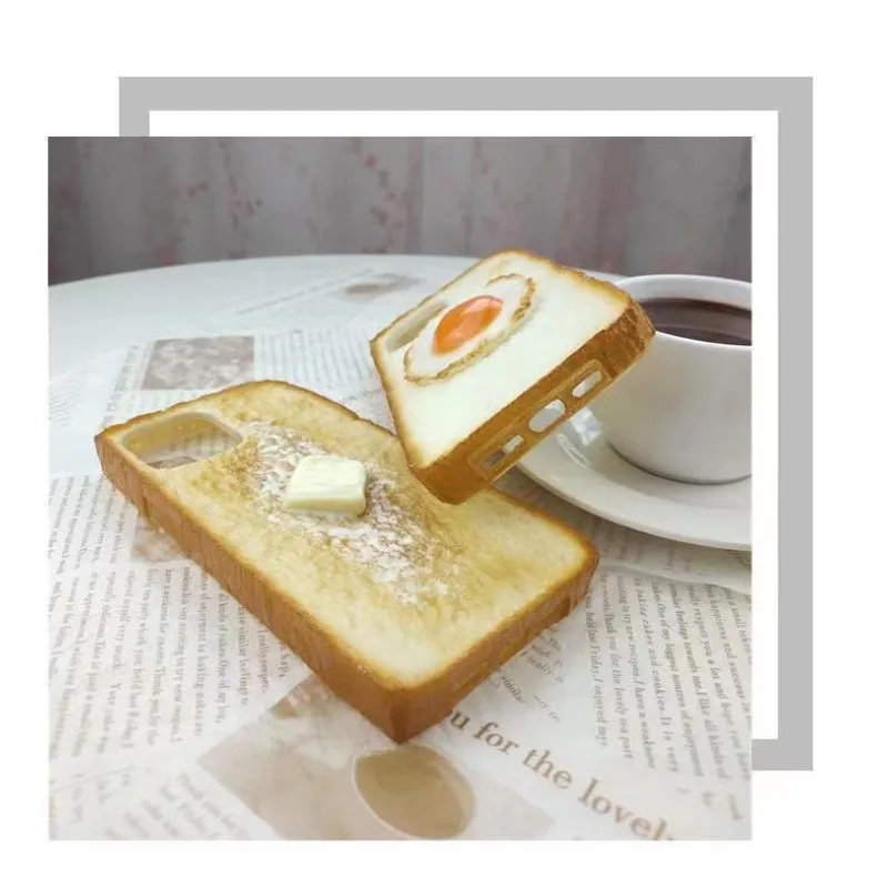 Imitation toast is applicable to iPhone 14promax mobile phone case Silicone soft shell 13promax full package 11 latest 12pro