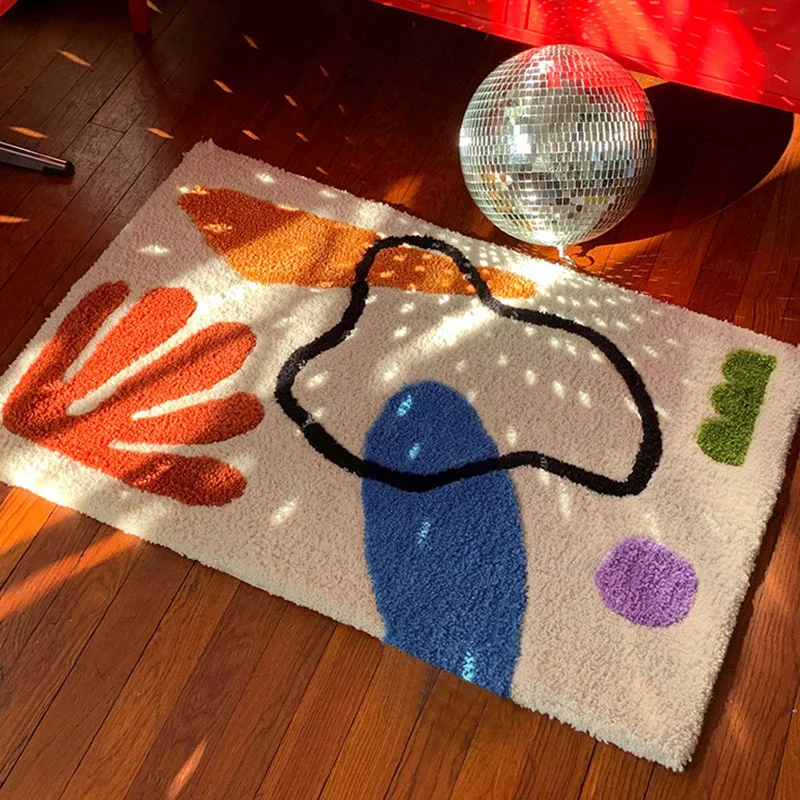 Абсорбирующий коврик в скандинавском стиле шахматный напольный для ванной