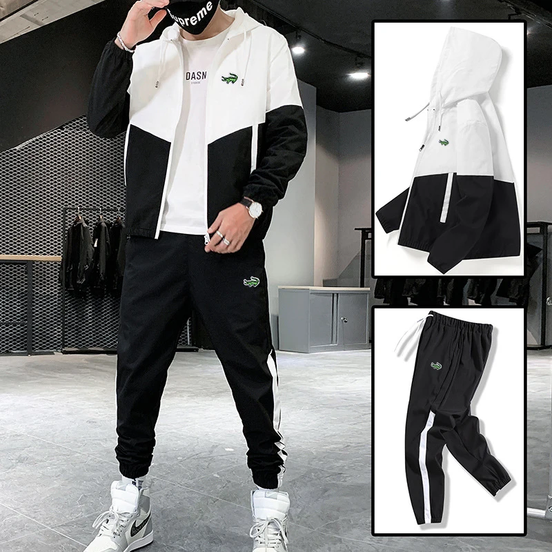 2023 Embroidery CARTELO Spring And Summer Men's Sports Suit Casual Hooded Two-Piece Hip Hop Running Suit Street Wear Fashion