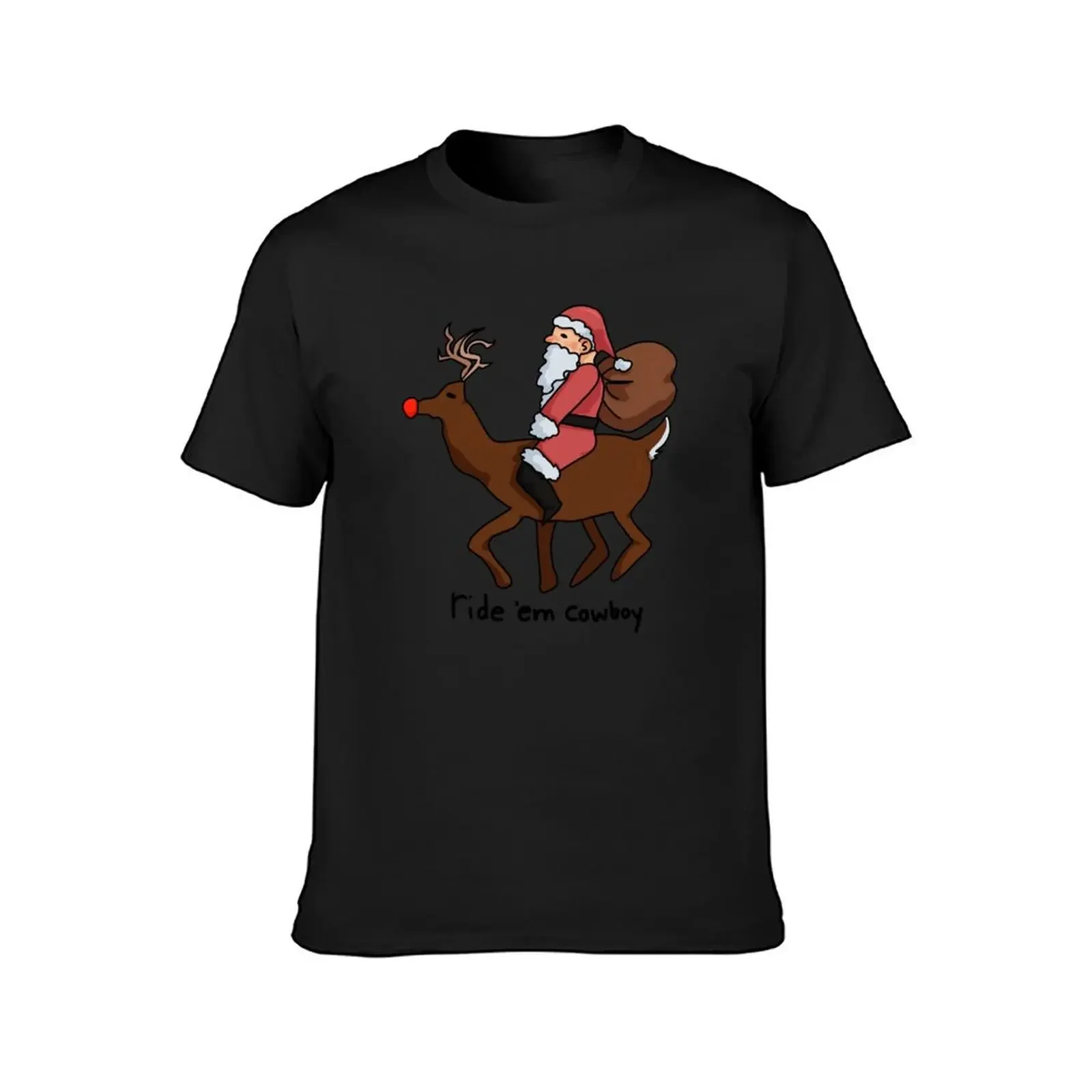 Футболка Yeehaw Santa &amp Reindeer винтажные футболки летние топы для мужчин с графикой