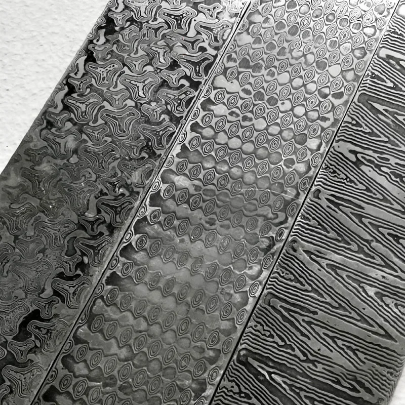 

160x30x3mm Quenched Damascus Steel Billets Material Patterned Steel Knife Making Raw Material Household DIY Blanks Tool Parts
