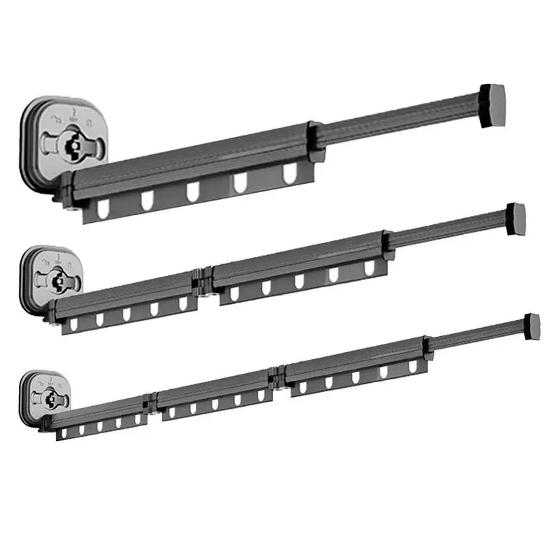 

Wall Mounted Clothes Drying Rack Laundry Organizer Hanger For Indoor Outdoor Clothes Hook Household Bathroom Accessories