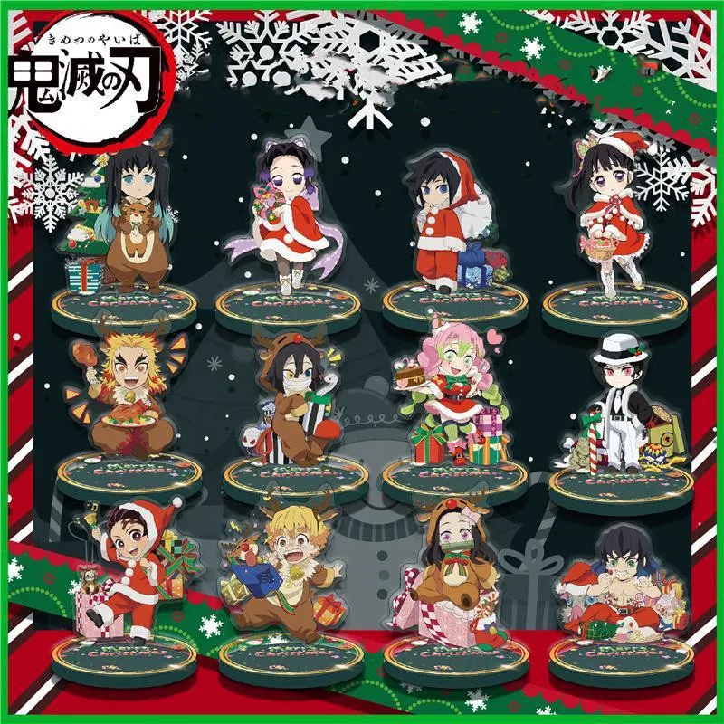 

Anime Demon Slayer:Kimetsu no Yaiba Acrylic Stand Model Doll Christmas Themed Series Figure Toy Desktop Decoration Xmas Gifts