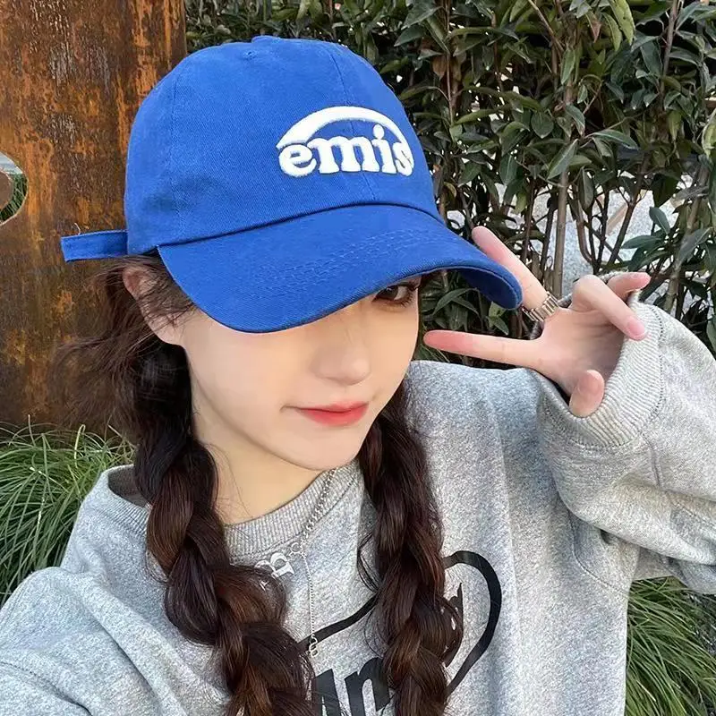 

Song Zhiya's same South Korean Emis letter baseball cap, trendy brand green cap
